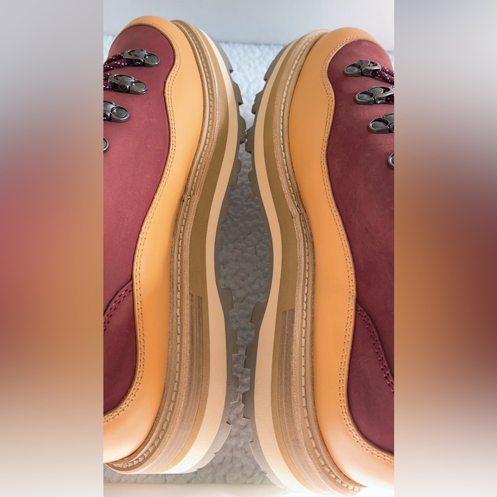 Moncler Peka Trek shearling-trimmed Suede & Leather Hiking Boots - Picture 12 of 16